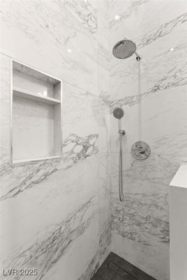 Bathroom, Glass Shower, Interior, Marble Walls