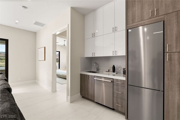 Interior, Kitchen, Marble, Recessed Lighting, Stainless Steel Appliances