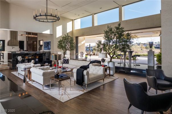 Chandelier, Interior, Kitchen, Living room, Pendant Lights, Wood Texture Flooring