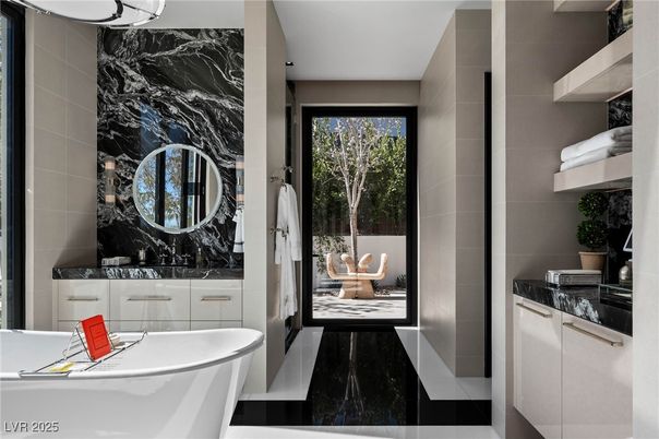 Bathroom, Free Standing Baths, Interior, Marble Walls