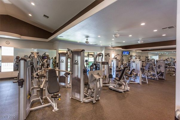 Fitness Equipment, Gym, Interior, Recessed Lighting