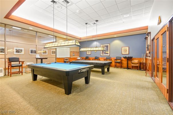 Billiard Table, Game Room, Interior, Pendant Lights, Recessed Lighting