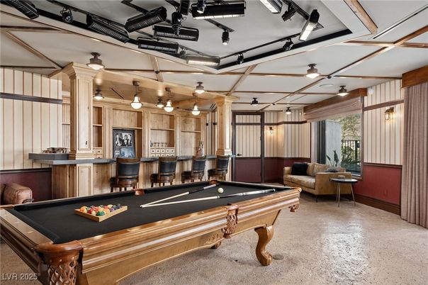 Billiard Table, Game Room, Interior, Pendant Lights