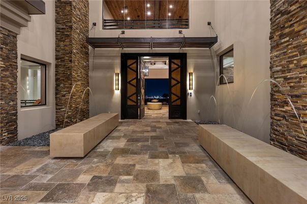 Interior, Recessed Lighting, Stone Walls