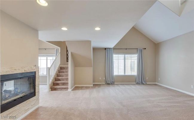 Empty room, Fireplace, Interior, Recessed Lighting