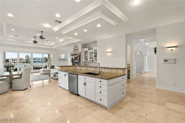 Dining room, Interior, Kitchen, Living room, Recessed Lighting