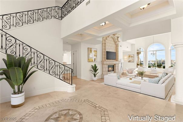 Fireplace, Interior, Living room, Recessed Lighting