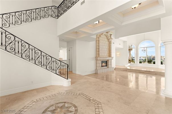 Empty room, Fireplace, Interior