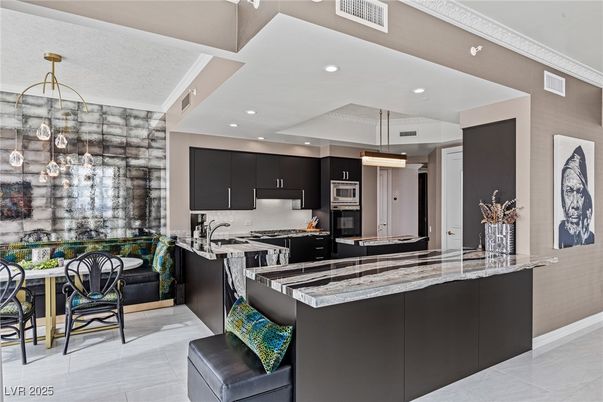 Interior, Kitchen, Pendant Lights, Recessed Lighting, Stainless Steel Appliances