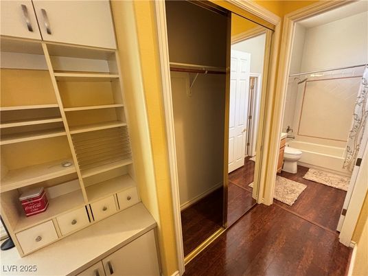 Bathroom, Interior, Washer, Wood Texture Flooring