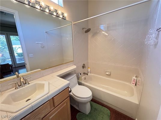 Bathroom, Interior, Tile Countertops, Wood Texture Flooring