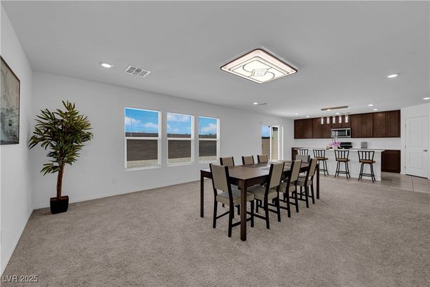 Dining room, Interior, Kitchen, Recessed Lighting