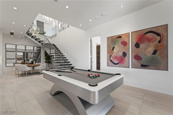 Billiard Table, Dining room, Game Room, Interior, Recessed Lighting