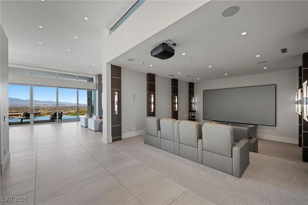 Home Theatre Room, Interior, Projection Screen, Recessed Lighting, Theatre Room