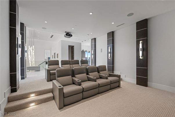 Home Theatre Room, Interior, Pendant Lights, Recessed Lighting, Theatre Room
