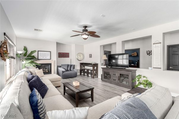 Dining room, Fireplace, Interior, Living room, Wood Texture Flooring