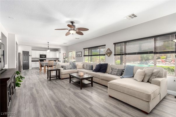 Dining room, Interior, Kitchen, Living room, Pendant Lights, Wood Texture Flooring
