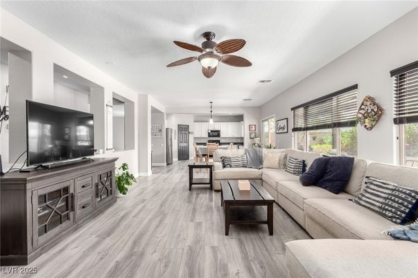 Interior, Kitchen, Living room, Stainless Steel Appliances, Wood Texture Flooring