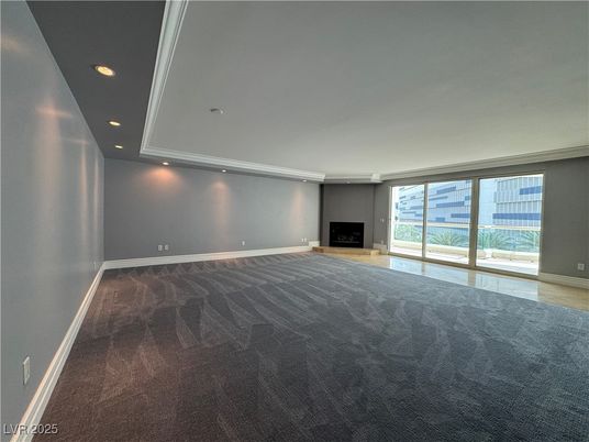 Empty room, Fireplace, Interior, Recessed Lighting