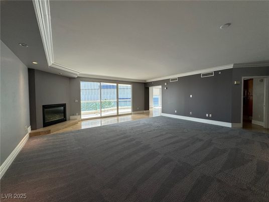 Empty room, Fireplace, Interior, Recessed Lighting