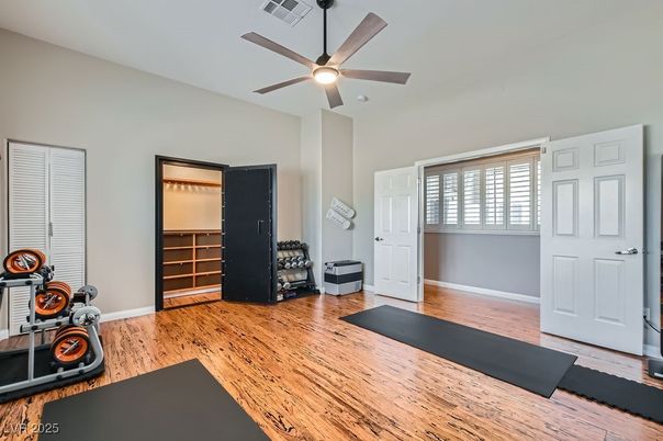 Fitness Equipment, Interior, Wood Texture Flooring