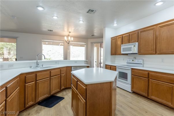Chandelier, Interior, Kitchen, Recessed Lighting, Wood Texture Flooring
