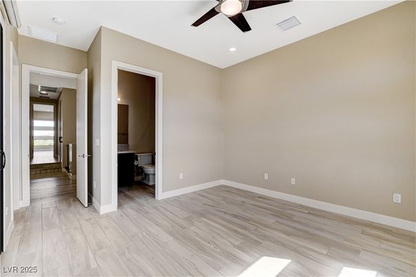 Bathroom, Empty room, Interior, Recessed Lighting, Wood Texture Flooring