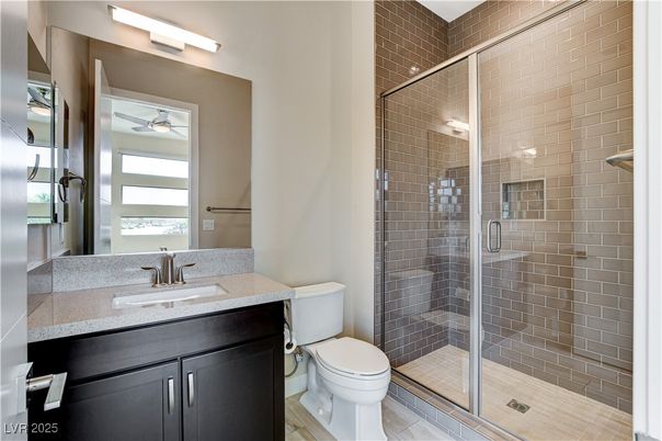Bathroom, Glass Shower, Interior, Stone Walls