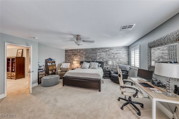 Bedroom, Home Office, Interior, Stone Walls