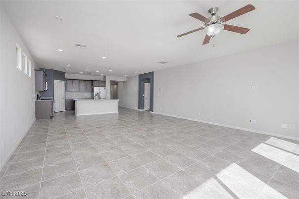 Empty room, Interior, Kitchen, Recessed Lighting