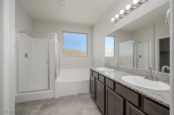 Bathroom, Dual Sink Vanities, Glass Shower, Interior