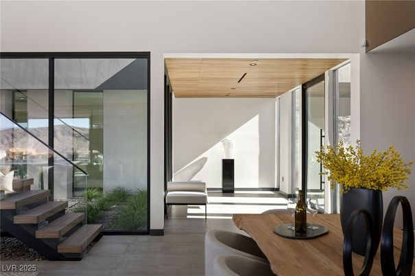Dining room, Interior, Recessed Lighting, Wooden Ceilings