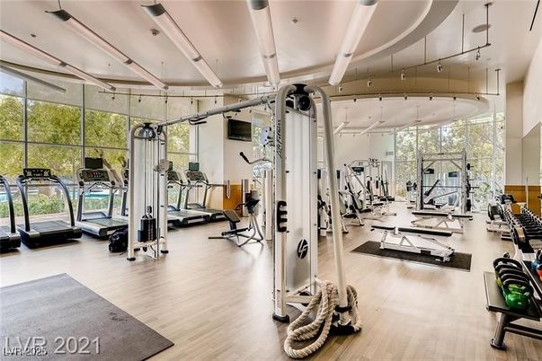 Fitness Equipment, Gym, Interior, Wood Texture Flooring