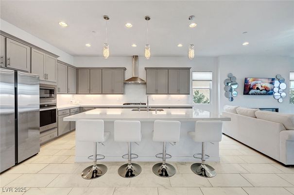 Interior, Kitchen, Pendant Lights, Recessed Lighting, Stainless Steel Appliances