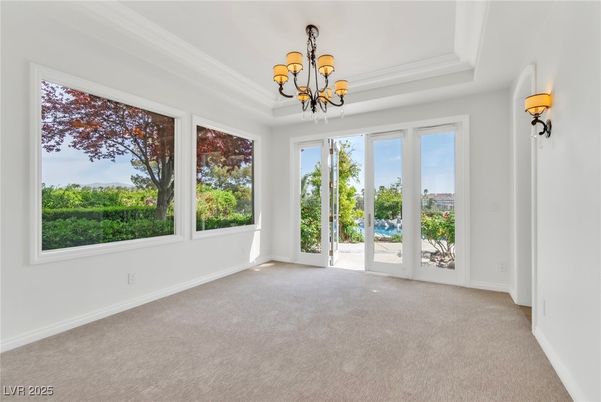 Chandelier, Empty room, Interior