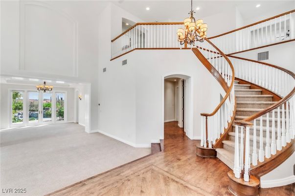 Chandelier, Interior, Recessed Lighting, Wood Texture Flooring