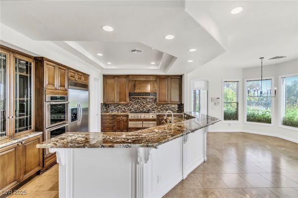 Interior, Kitchen, Pendant Lights, Recessed Lighting, Stainless Steel Appliances