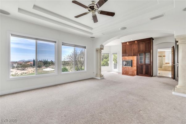 Empty room, Fireplace, Interior, Recessed Lighting