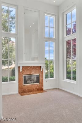 Empty room, Fireplace, Interior, Recessed Lighting