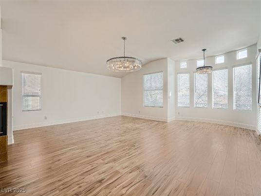 Chandelier, Empty room, Interior, Wood Texture Flooring
