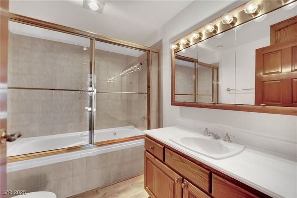 Bathroom, Glass Shower, Interior, Wood Texture Flooring