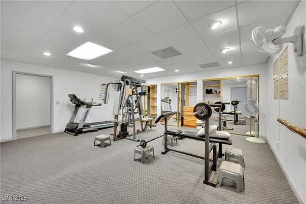 Fitness Equipment, Interior, Recessed Lighting