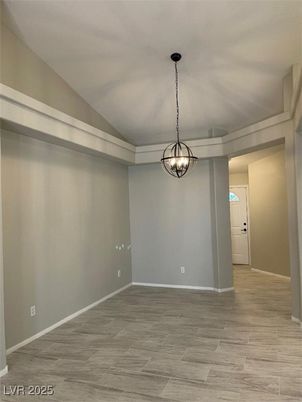 Empty room, Interior, Pendant Lights, Wood Texture Flooring