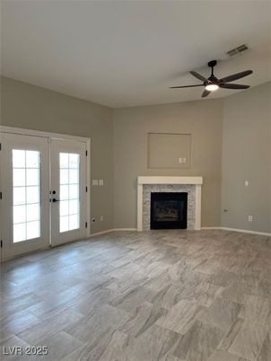 Empty room, Fireplace, Interior, Wood Texture Flooring