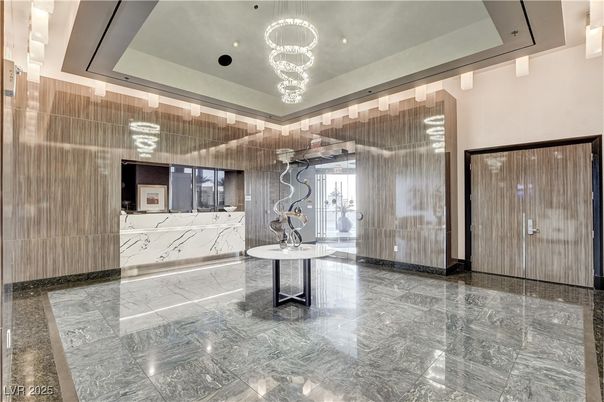 Interior, Marble Walls, Pendant Lights