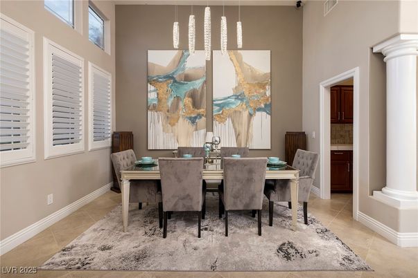 Dining room, Interior, Pendant Lights