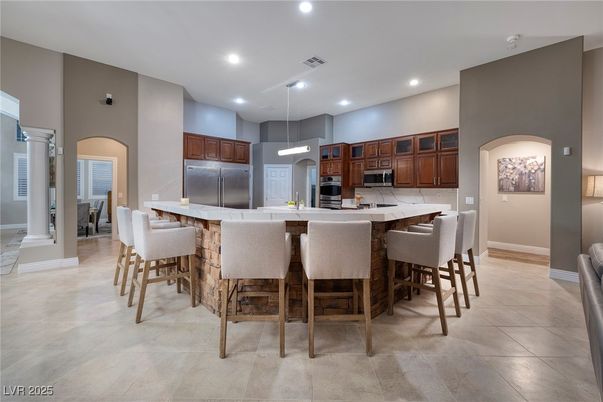 Interior, Kitchen, Pendant Lights, Recessed Lighting, Stainless Steel Appliances
