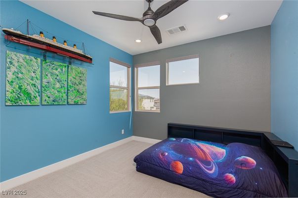 Bedroom, Interior, Recessed Lighting