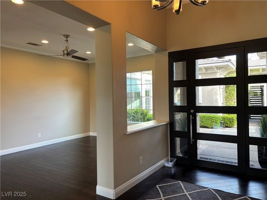 Chandelier, Interior, Recessed Lighting, Wood Texture Flooring