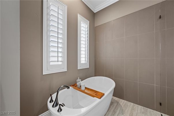 Bathroom, Free Standing Baths, Interior, Wood Texture Flooring